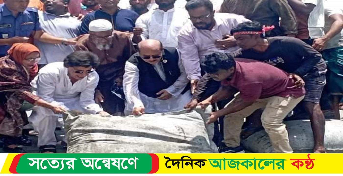 মোরেলগঞ্জে পানগুছি নদী প্রটেকশন ওয়াল নির্মান কাজের উদ্বোধন