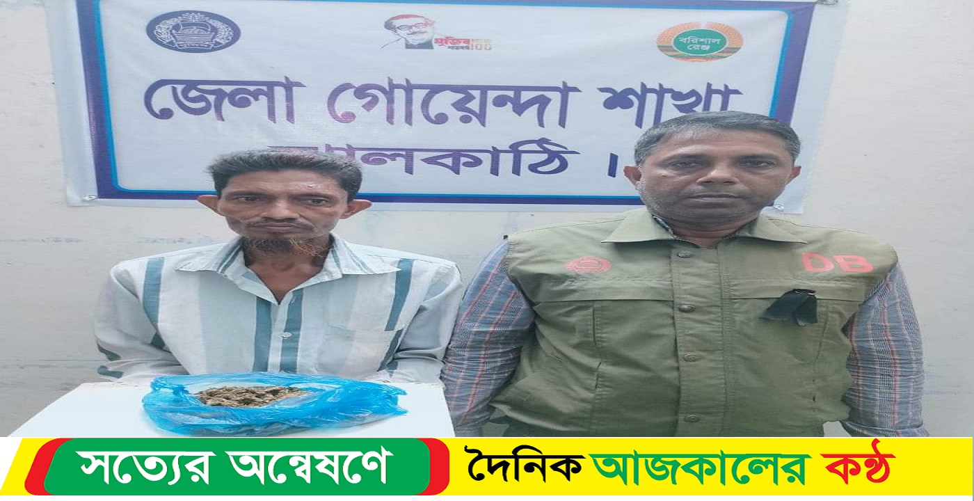 ঝালকাঠি রাজাপুরে ১ শত গ্রাম গাজা সহ আটক ১